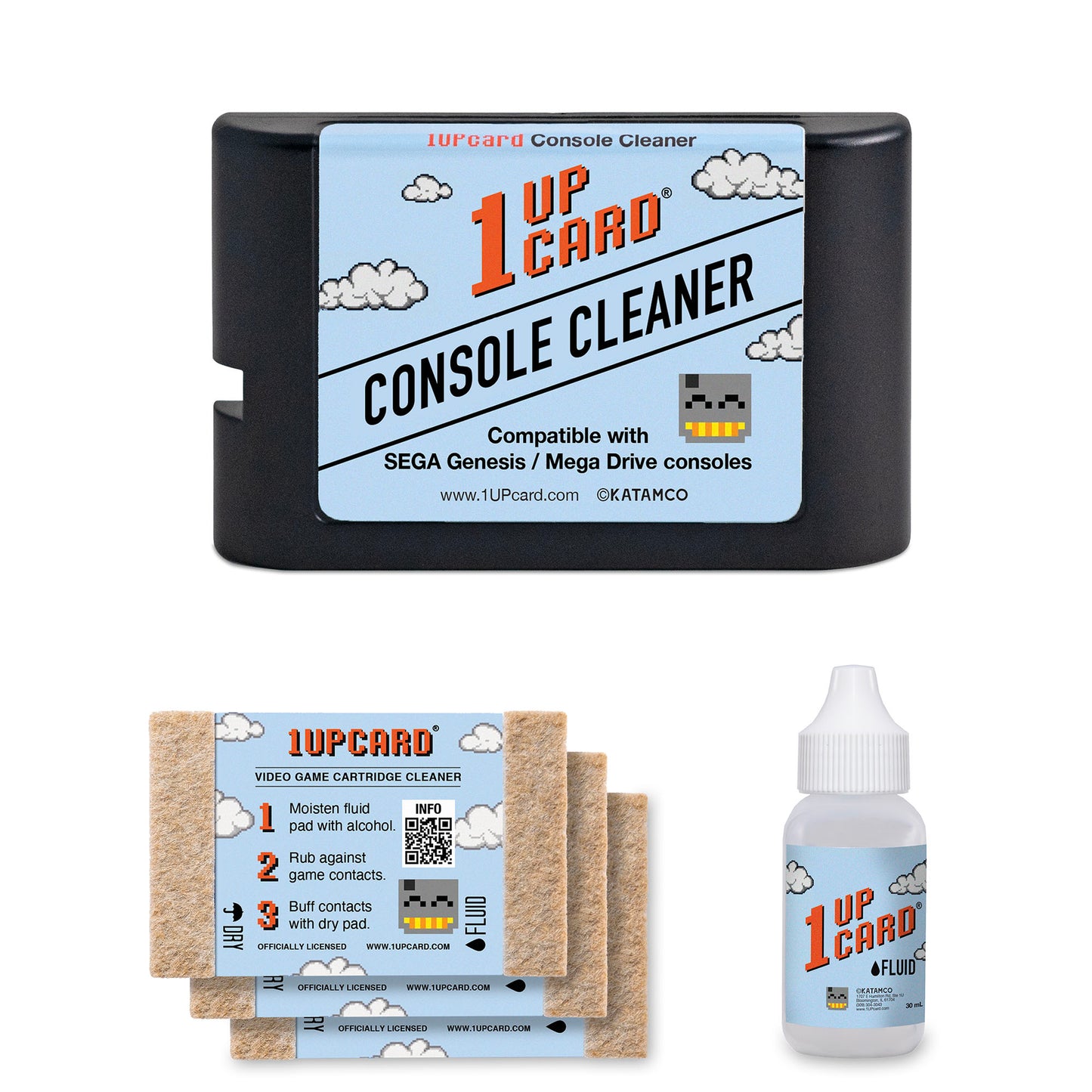 1UPcard™ Cleaning Kit Compatible with SEGA - Bundle - (save 11%)