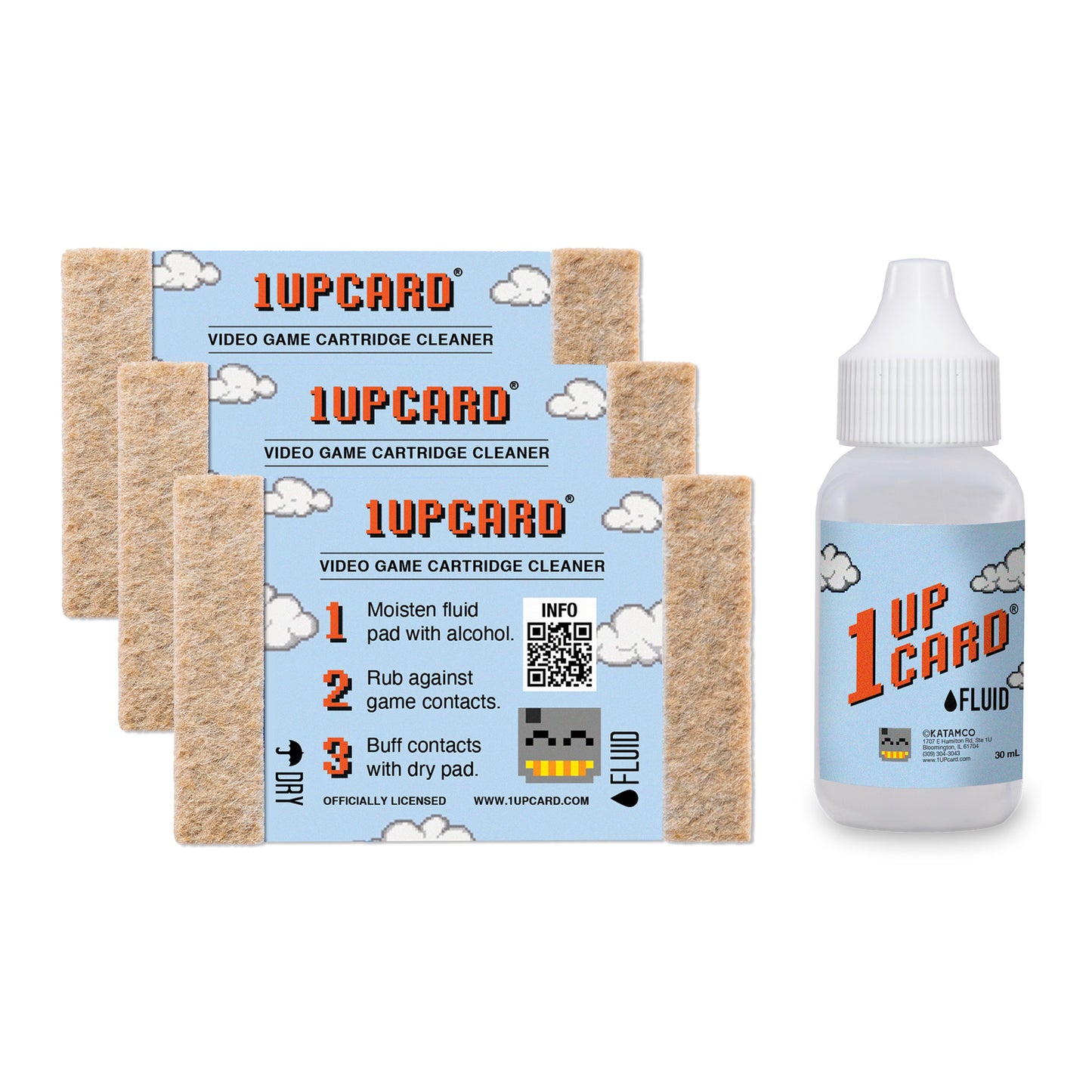 1UPcard™ Cleaning Kit Compatible with NES (Nintendo Entertainment System) - Bundle - (save 11%)