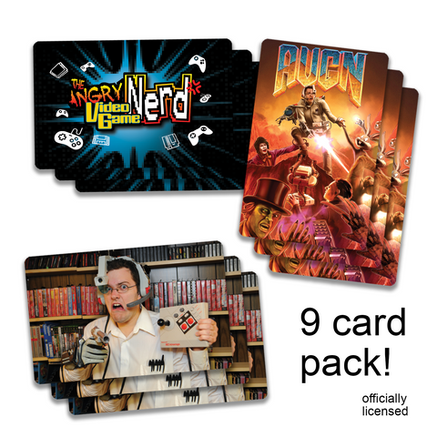 AVGN 1UPcard™ 9 card pack - Officially Licensed Angry Video Game Nerd game cartridge cleaners