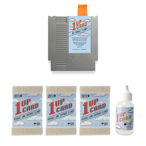 1UPcard™ Cleaning Kit Compatible with NES (Nintendo Entertainment System) - Bundle - (save 15%)