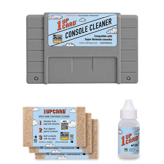 1UPcard™ Cleaning Kit Compatible with SNES (Super Nintendo) - Bundle - (save 11%)