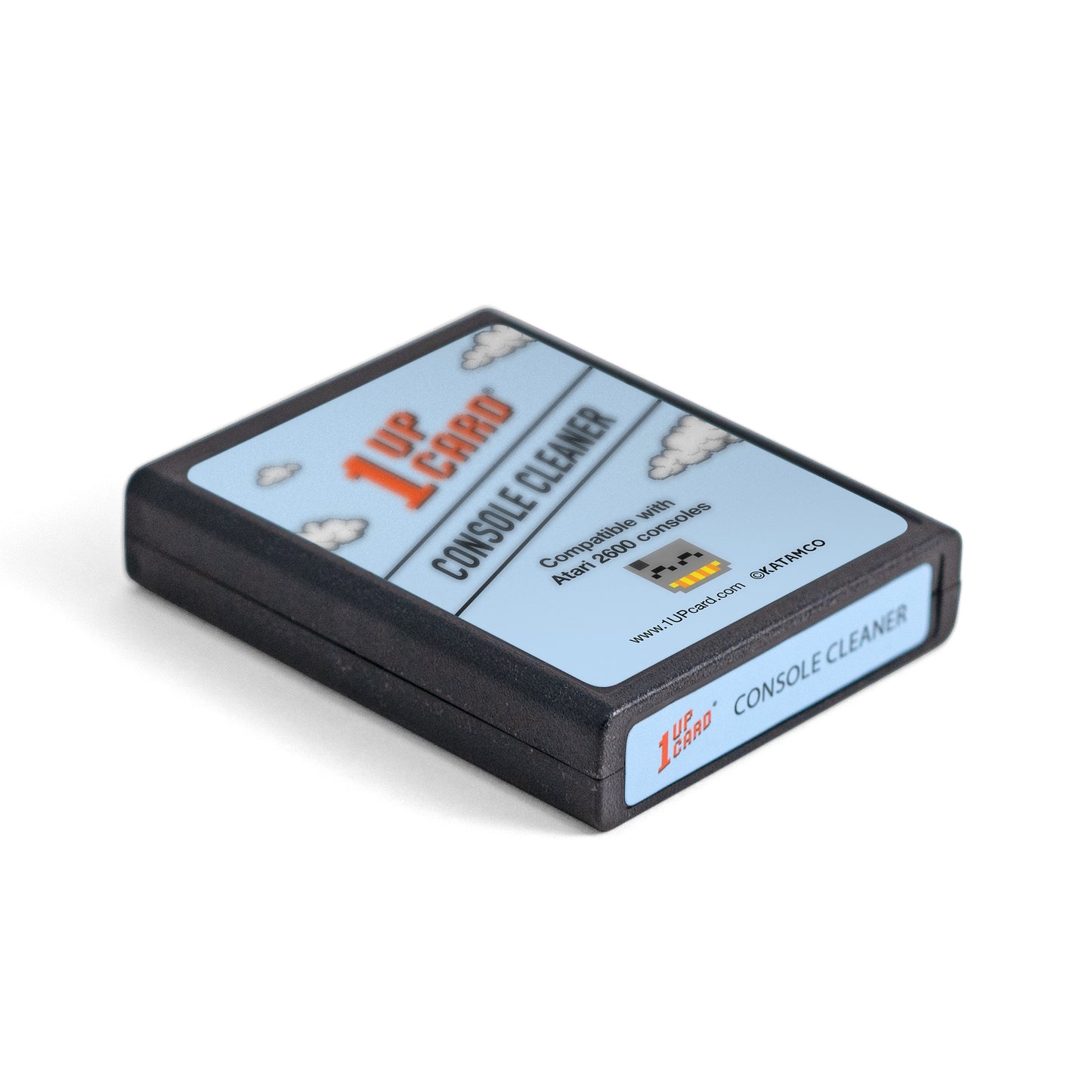 1UPcard_retro_video_game_cleaning_products_for_atari_2600_console_angled_view