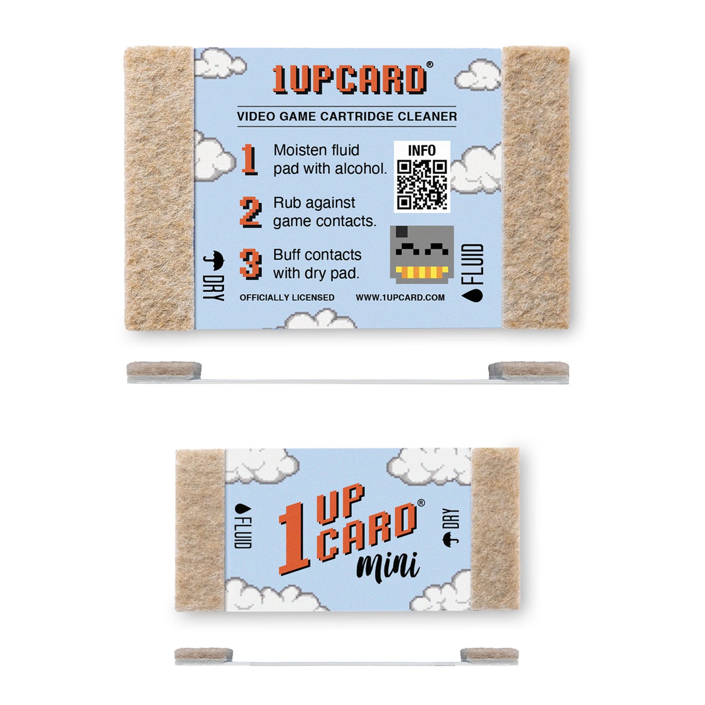 1UPcard™ Video Game Cartridge Cleaning Kit - Multi-Size Kit with Fluid (save 15%)