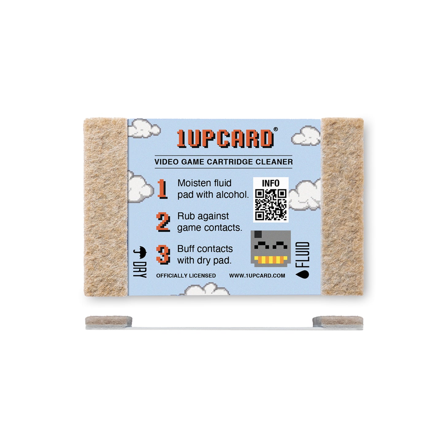 1UPcard™ Video Game Cartridge Cleaning Kit - 3 Pack with Fluid