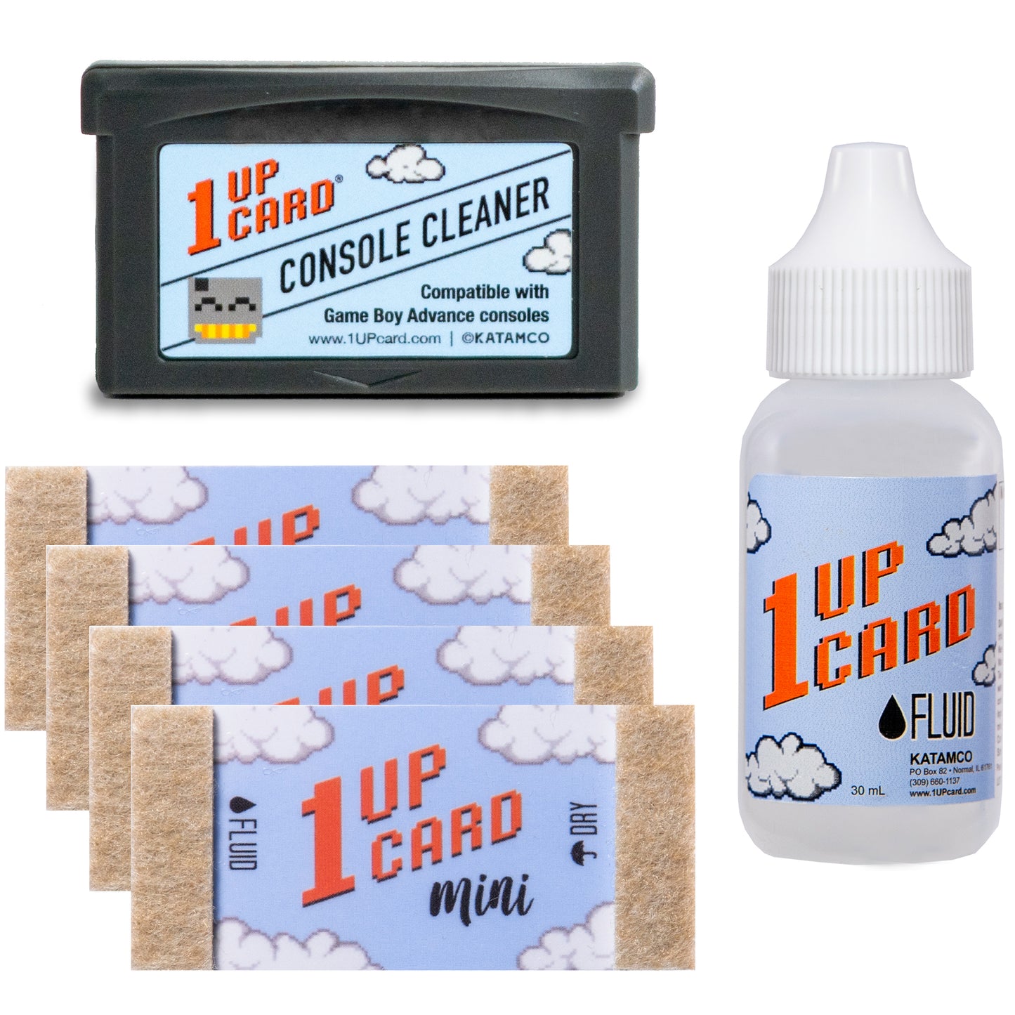 1UPcard™ Cleaning Kit Compatible With Game Boy Advance - Bundle (save 15%)