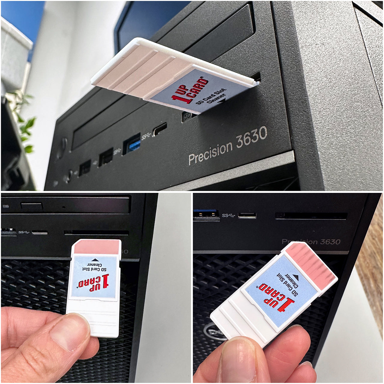 SD card slot cleaner compatible with SD readers for computers