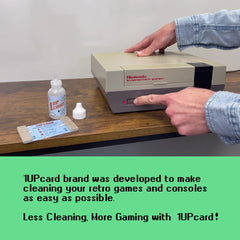 1UPcard™ Video Game Cartridge Cleaning Kit - 3 Pack with Fluid