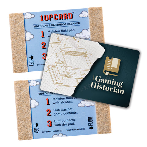 Gaming Historian 1UPcard™ 3 Pack - Officially Licensed Game Cartridge Cleaners